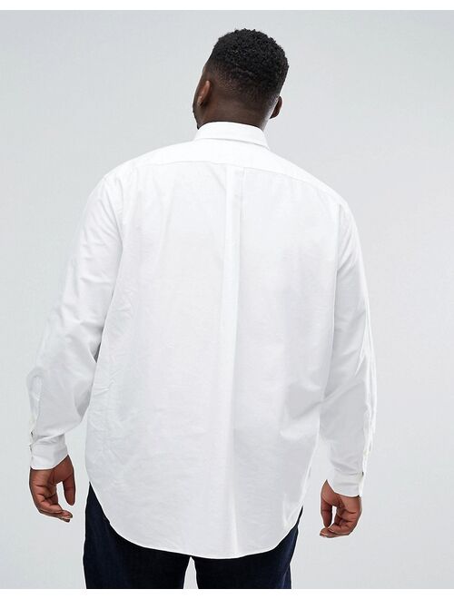 Polo Ralph Lauren Big & Tall player logo oxford shirt buttondown in white