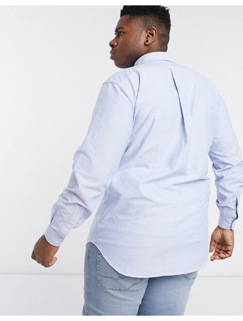 Polo Ralph Lauren Big & Tall player logo button down oxford shirt in blue