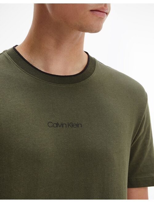 Calvin Klein center logo T-shirt in green