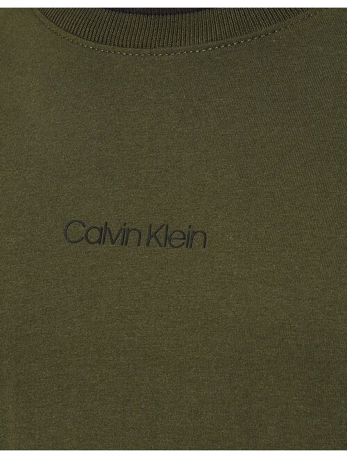 Calvin Klein center logo T-shirt in green