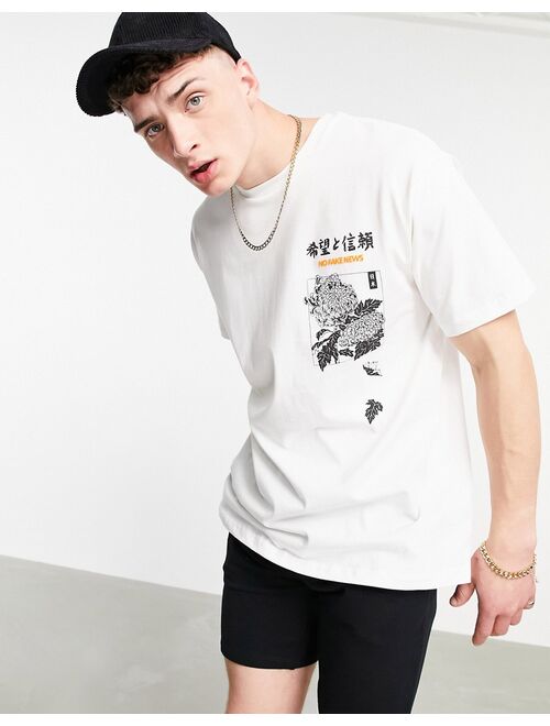 Bershka manga back print T-shirt