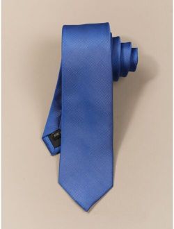 Men Minimalist Textured Solid Polyester Tie