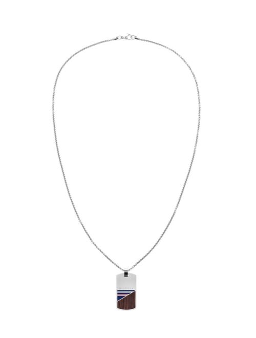Tommy Hilfiger Men's Wood Detailed Stainless Steel Necklace