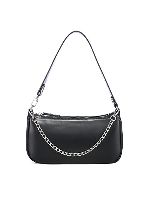 Loiral Shoulder Bags for Women, Retro Classic Tote HandBag Crocodile Pattern Clutch Purse with Zipper Closure