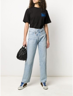 mid-rise straight jeans