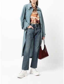 mid-rise straight-leg denim jeans