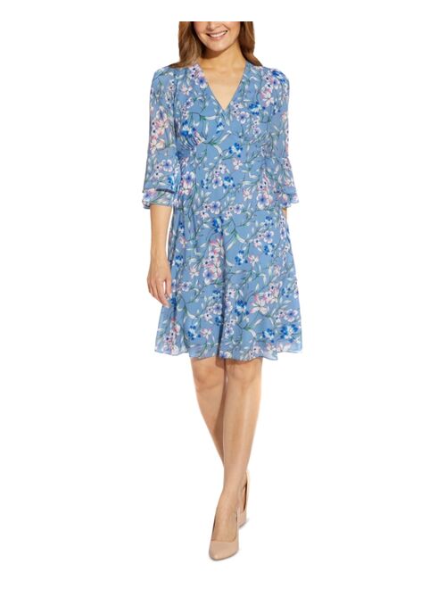 Adrianna Papell Floral-Print Fit & Flare Dress
