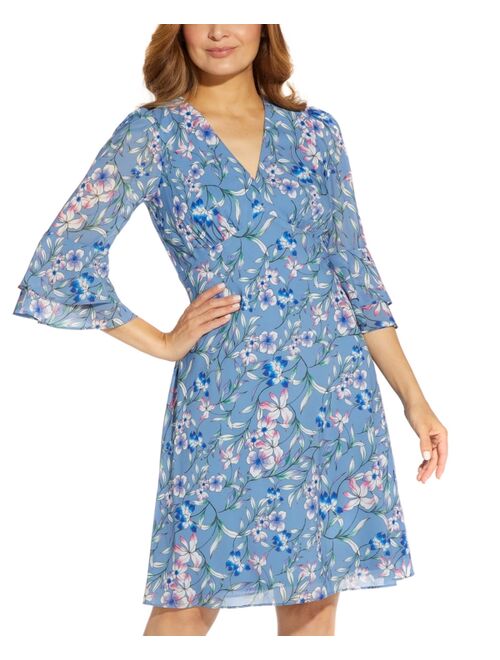 Adrianna Papell Floral-Print Fit & Flare Dress