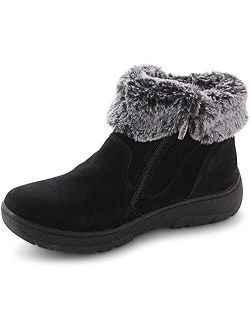 Women's Jessica Ankle Boots Faux Fur Shearling Lining for Cold Winter Weather