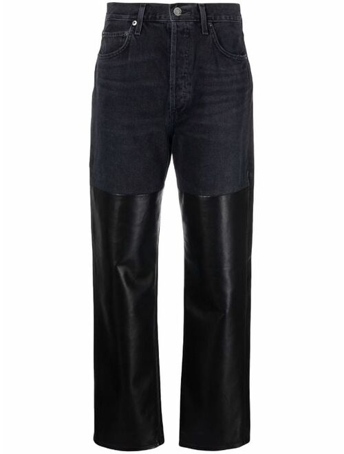 AGOLDE straight-leg panelled jeans