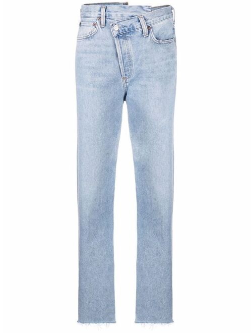 AGOLDE criss cross straight-leg jeans