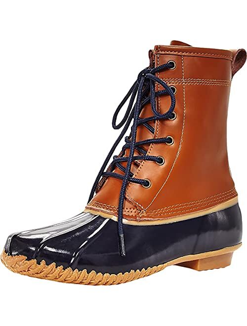 Khombu Womens Clarissa Leather Waterproof Winter Boots
