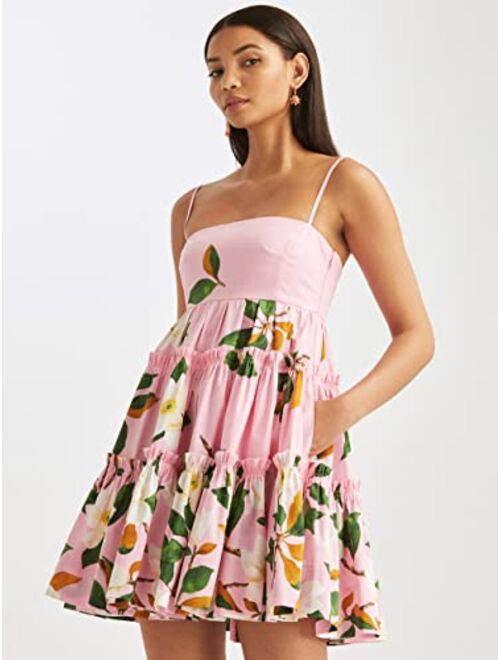 Buy Oscar de la Renta Tiered Magnolia Poplin Dress online | Topofstyle
