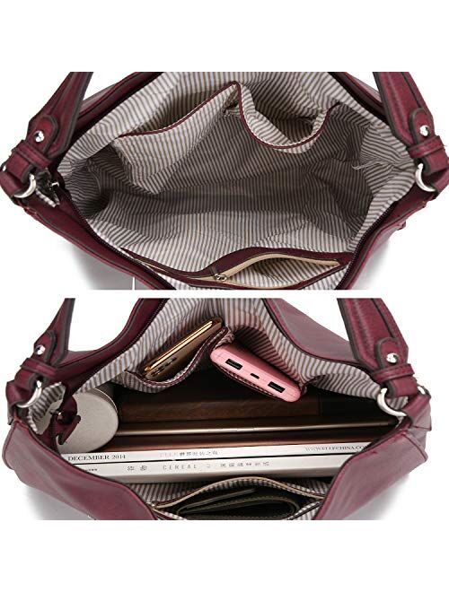 MKF Collection Shoulder Bag for women Vegan Leather Hobo Messenger purse