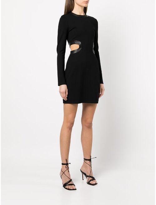 STAUD Dolce cut-out longsleeved dress