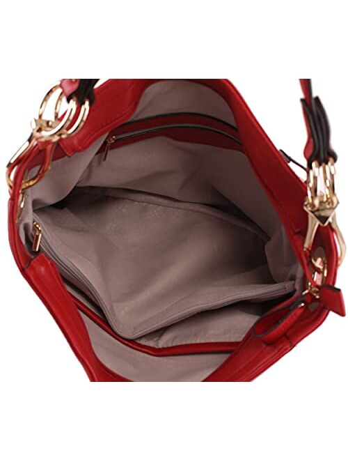 Mkf Collection MKF Hobo bag for Women - Satchel-Tote shoulder Bag - Vegan Leather Womens Purse Top Handle Pocketbook Handbag