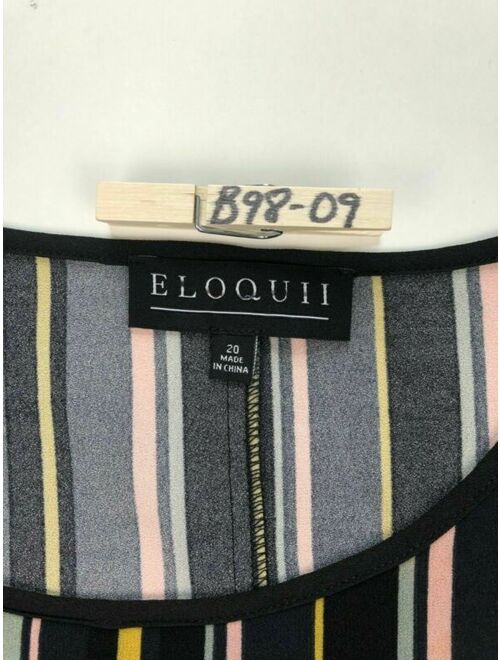ELOQUII Elements Eloquii Shift Dress Womens Plus Size 20 Black Short Sleeve NWT NEW B98-09P