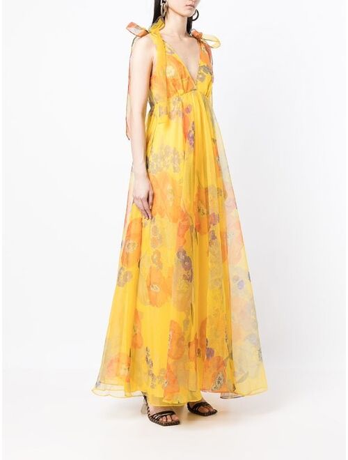 STAUD floral-print sleeveless maxi dress