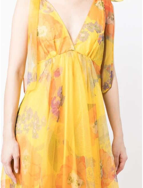 STAUD floral-print sleeveless maxi dress