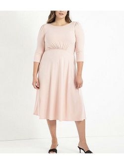 Eloquii NWT Rose Pink Fit And Flare Back Cutout Dress 22