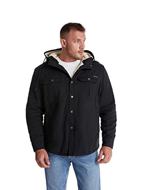 Buy Mr.Stream Men's Thermal Coat Heavyweight Sherpa Lined Fleece Hooded ...