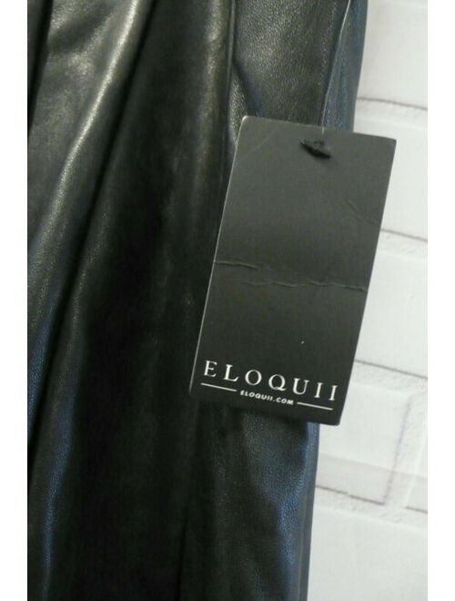 ELOQUII Elements ELOQUII Sz 20 Women's Black Faux Leather Trumpet  Skirt    #24