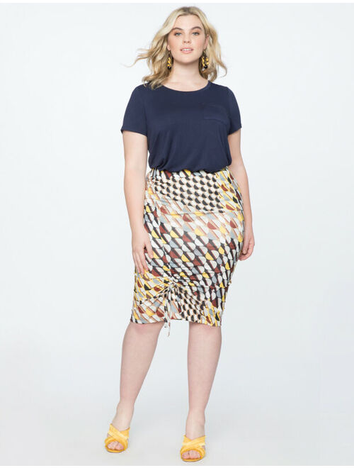 ELOQUII Elements Eloquii NWT Women's Ruched Path Print Pencil Skirt, Size 14