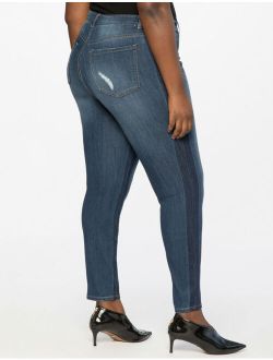 Eloquii Women's Plus Blocked Wash Skinny Jeans Size 20