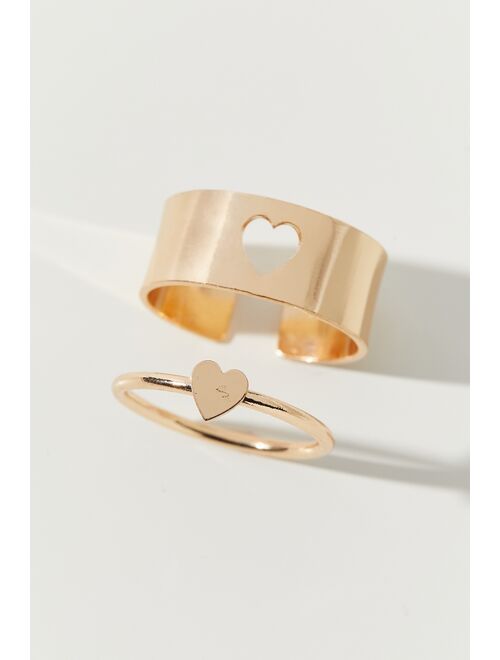 Urban Outfitters Icon Cutout Ring Set