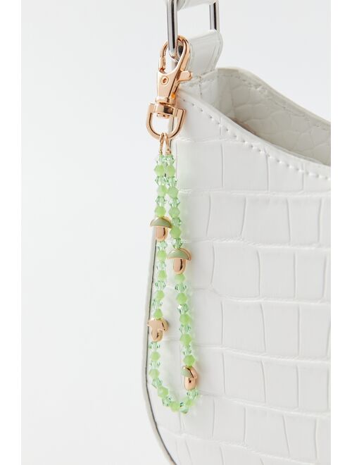 Urban Outfitters Lexi Clear Beaded Icon Keychain