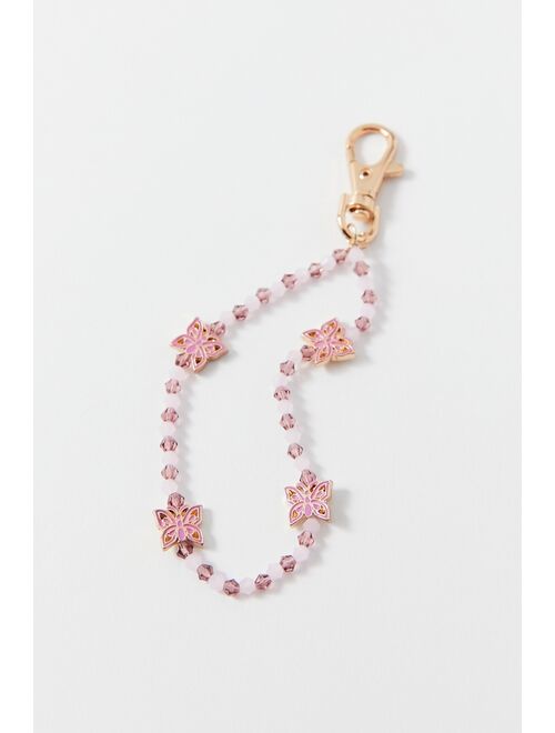 Urban Outfitters Lexi Clear Beaded Icon Keychain