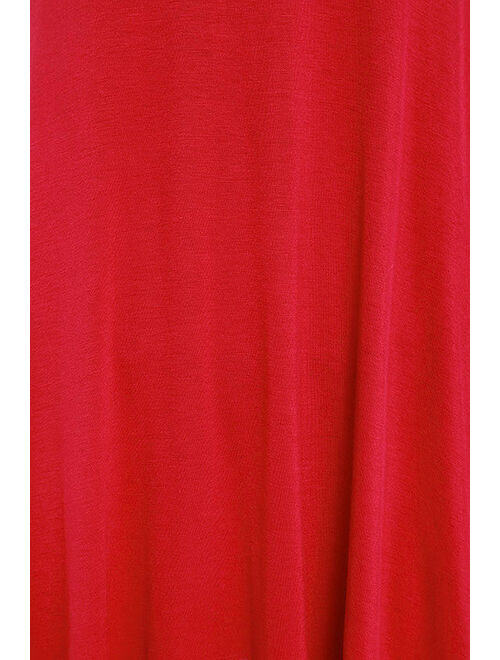 Lulus Tupelo Honey Berry Red Dress