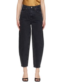Black Balloon Ultra High-Rise Curved Taper Jeans