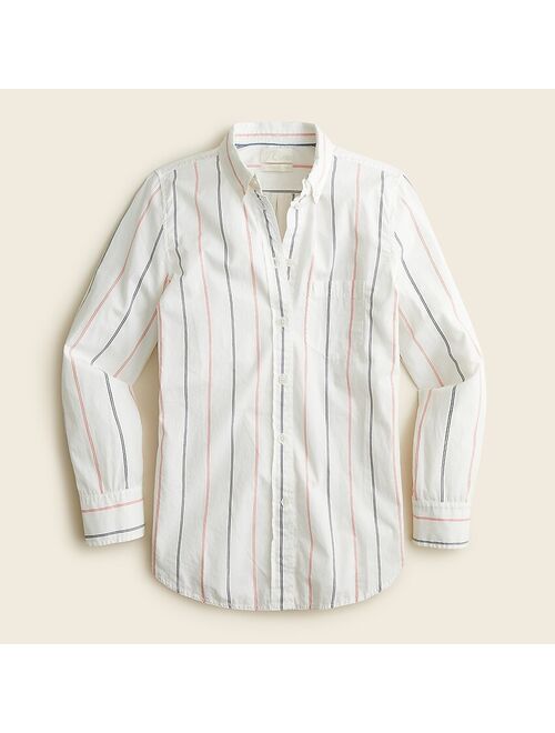 J.Crew Classic-fit washed cotton poplin shirt in sleepaway stripe