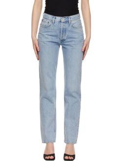 Blue Lana Mid-Rise Vintage Straight Jeans