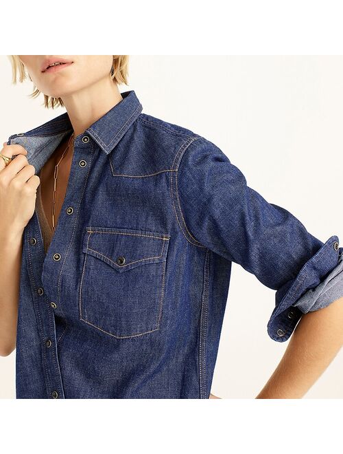 J.Crew Classic-fit western chambray shirt in rinse wash