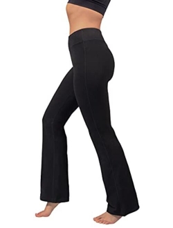 - Cotton Boot Cut Yoga Pants for Women