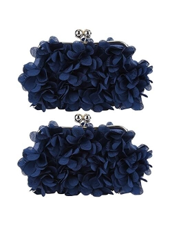 Fawziya Clutch Evening Bags Floral Appliques Clutch Purses For Women