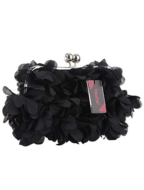Fawziya Clutch Evening Bags Floral Appliques Clutch Purses For Women