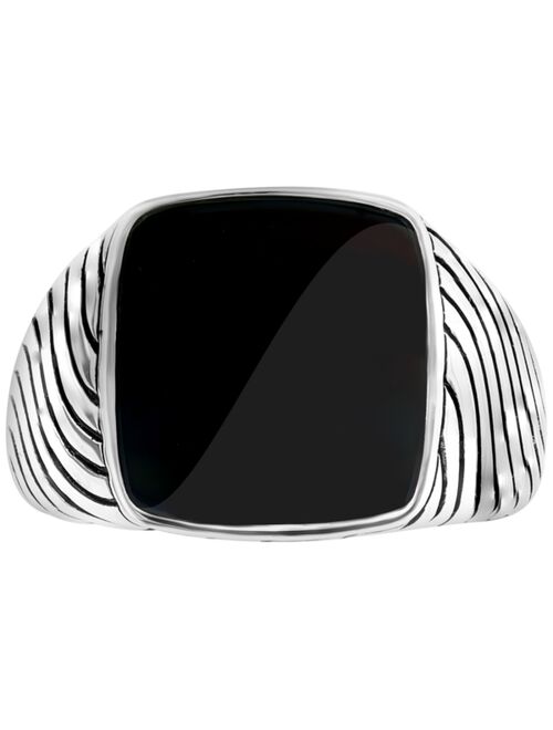 EFFY Collection EFFY® Men's Onyx Ring in Sterling Silver