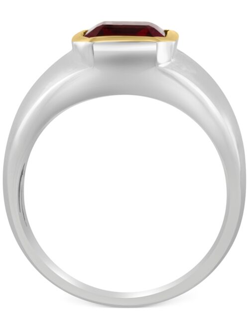 EFFY Collection EFFY® Men's Rhodolite Garnet Ring (3-7/8 ct. t.w.) in Sterling Silver & 18K Gold Plate