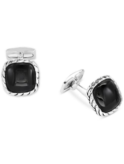 Collection EFFY Men's Tiger Eye Cufflinks in Sterling Silver (Also in Black Agate)