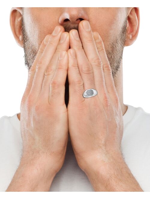 EFFY Collection EFFY® Men's White Sapphire Octagon Cluster Ring (1/2 ct. t.w.) in Sterling Silver