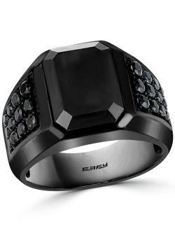 Collection EFFY Men's Onyx & Black Spinel Ring in Black PVD over Sterling Silver