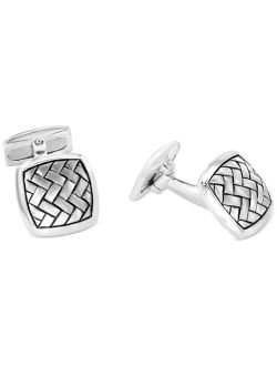 Collection EFFY Men's Weave Style Cufflinks in Sterling Silver