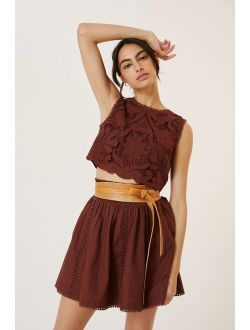 Daily Practice by Anthropologie Lace Shell Top and Skirt Set