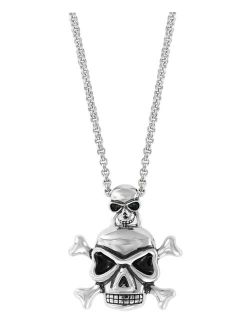 Collection EFFY® Men's Skull & Crossbones 20" Pendant Necklace in Sterling Silver