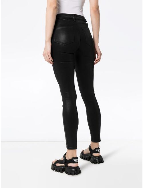 PAIGE Hoxton coated skinny jeans