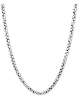 Collection EFFY Rounded Box Link 24" Chain Necklace in Sterling Silver
