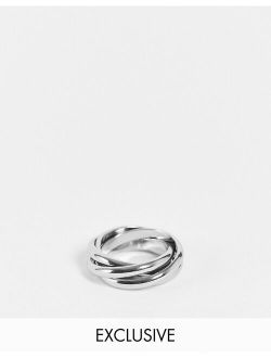inspired ultimate chunky cross ring in silver